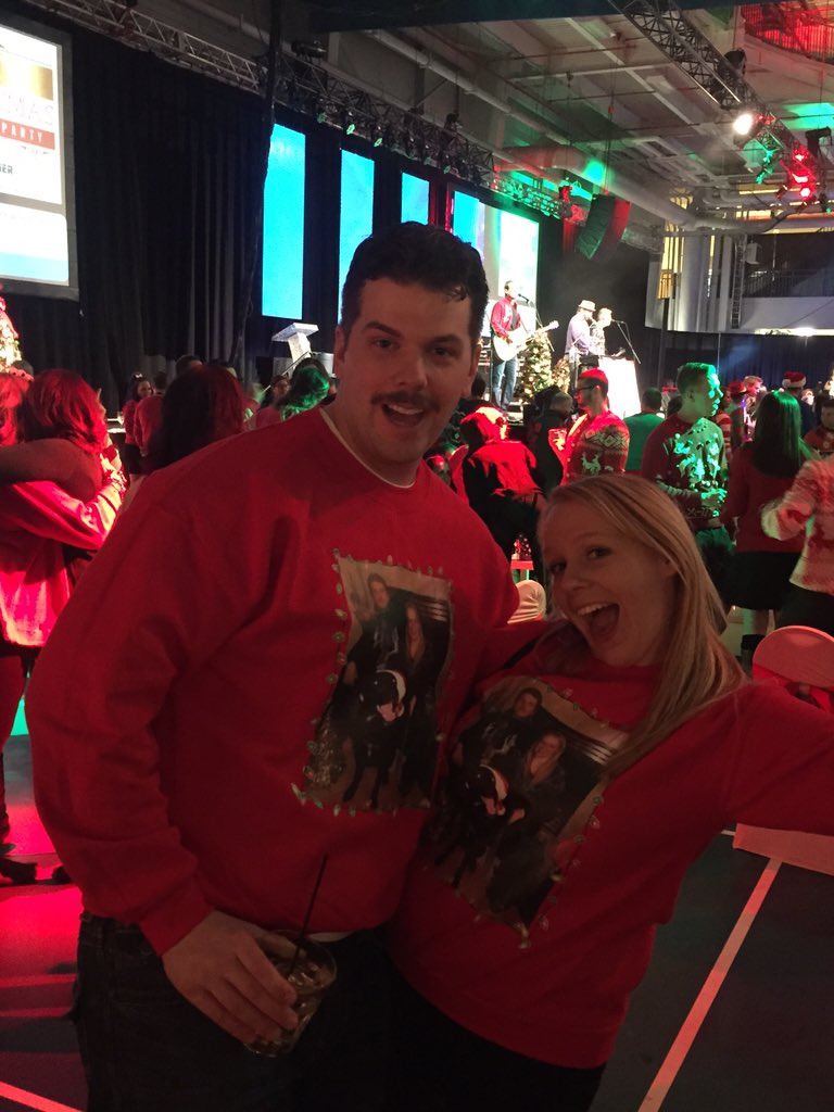 apaseska's tweet photo. Ours are better than yours. #uglysweaterparty #ymm https://t.co/9PGRwnqdzq