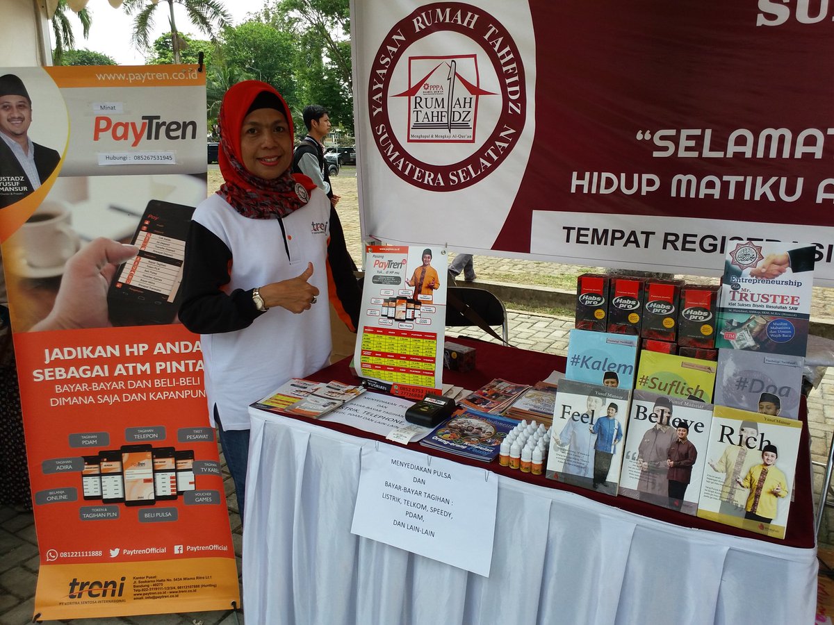 yoesriati's tweet photo. @Yusuf_Mansur Yusriati agency Palembang Alhmdlh bs promo Paytren di bazar lomba ank2 tahfidz Plmbg. https://t.co/12vLHCtMNK