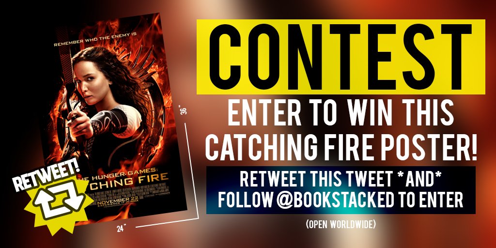 Bookstacked's tweet image. GIVEAWAY: LAST CHANCE! ENTER TO WIN THIS #HungerGames POSTER BY RT AND FOLLOWING @Bookstacked!