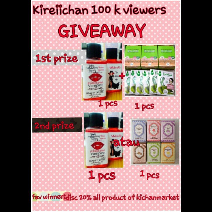 SECOND GIVEAWAY 100 K viewers of Kireiichanpages. kireiichanpages.wordpress.com/2015/11/21/sec…