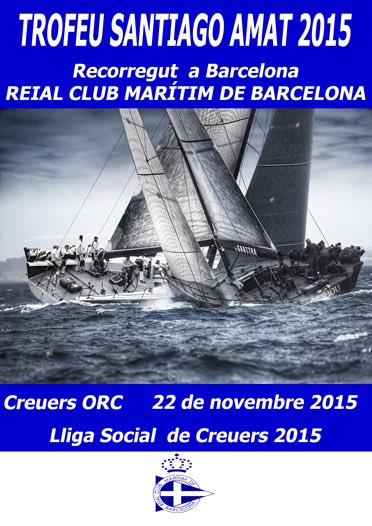 Maritimbcn's tweet photo. Demà Trofeu Santiago Amat 2015! Us hi esperem!! #RCMB_actiu @PortsCatalunya https://t.co/YbbbSzdFMC