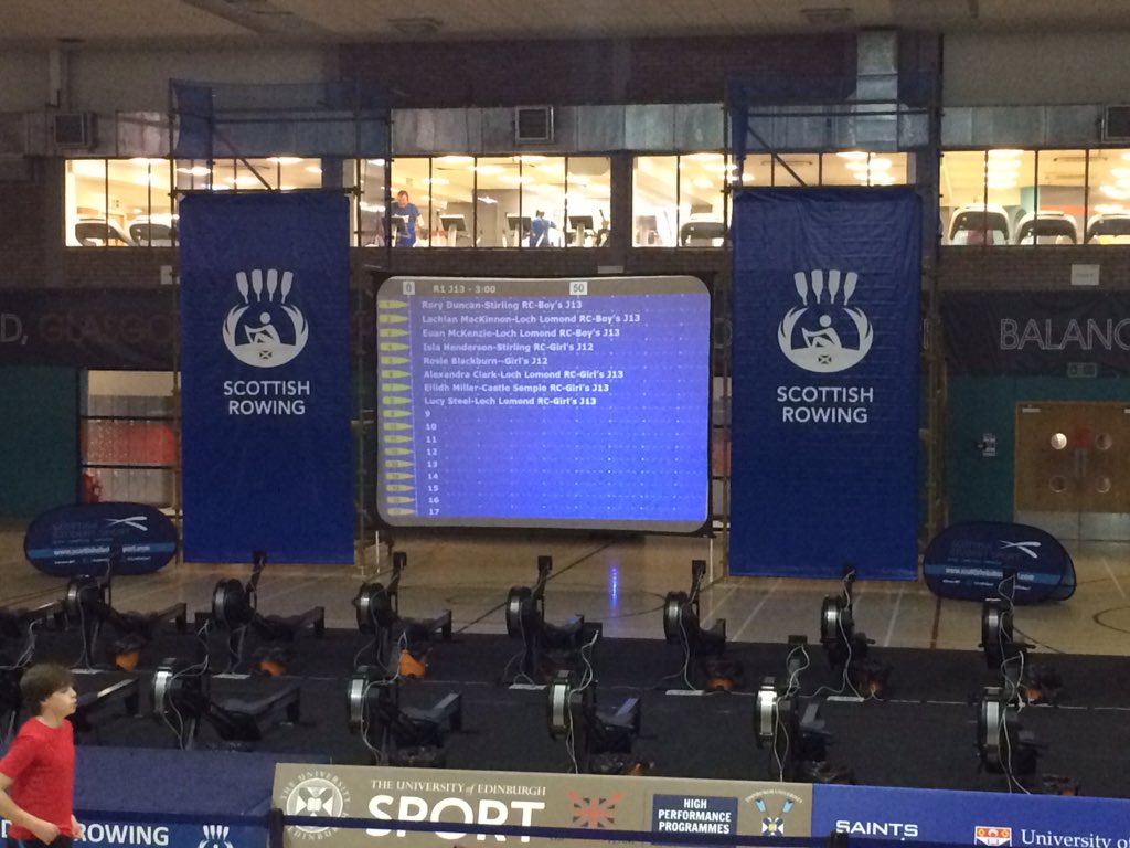 ScottishRowing's tweet photo. It's day 2 of #SIRC15 and the first race is off in 2 minutes. @Concept2UK https://t.co/YnbYLoKG1r