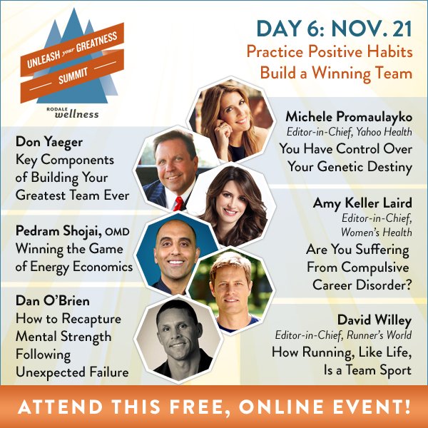 RodaleWellness's tweet photo. Tune in now to day 6 of our free #GreatnessSummit w @michprom #PedramShojai @amykellerlaird https://t.co/2LslguWSNP https://t.co/RZwwocaG5E