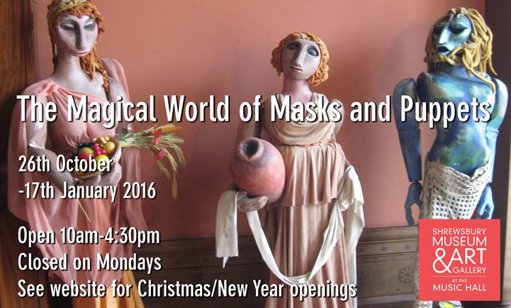 shrewsmuseum's tweet photo. Masks and Puppets from around the World @shrewsmuseum Pics here> https://t.co/iPEIR6UuFY https://t.co/dEHMO5LU9C