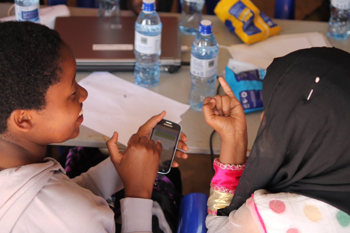 EnezaEducation's tweet photo. Rachael just realized that she can ask questions to her peers and get answers in a group chat #EnezaAndroidApp https://t.co/0qRZBViKMG