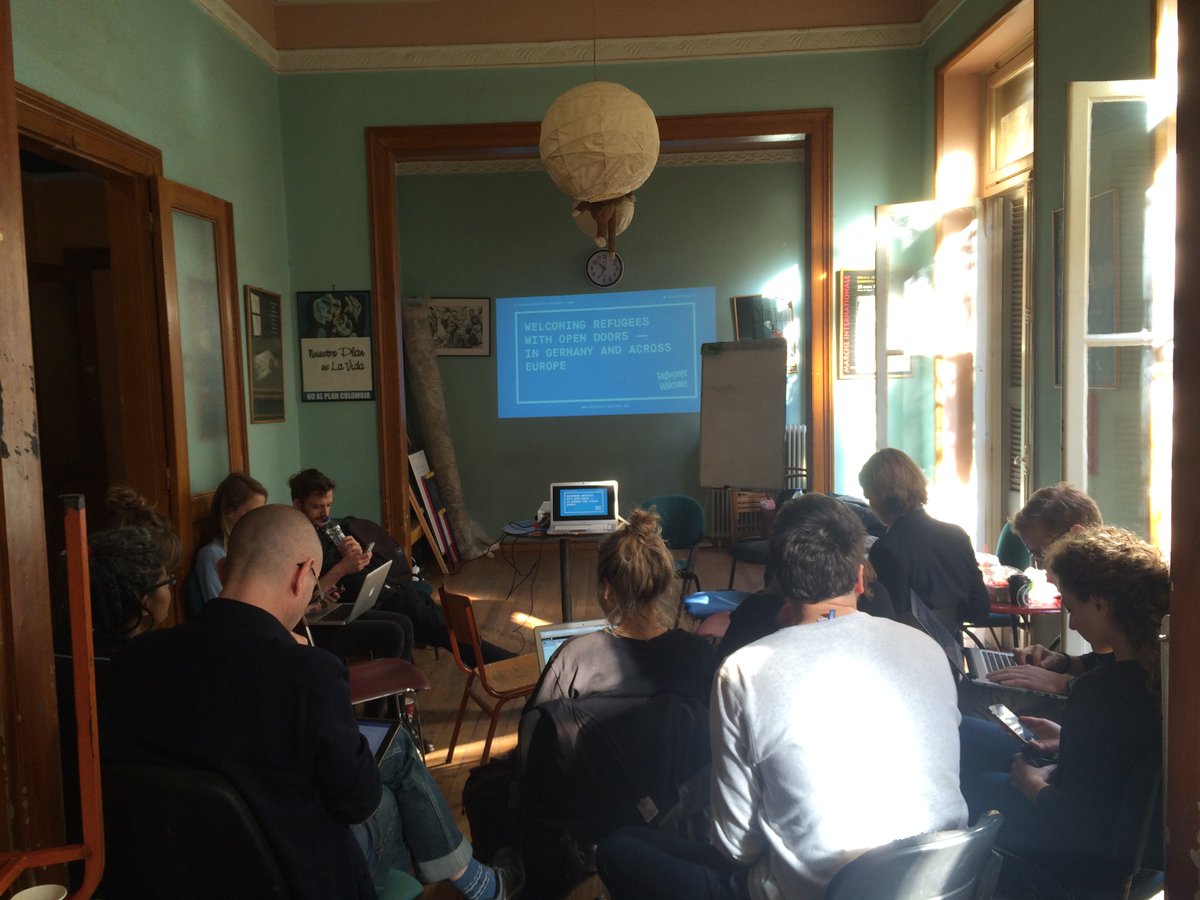 refugeeswlcmPL's tweet photo. 1 int.meeting of @RefugeesWlcm network in Athens, w/ GR, ES, PT, IT, AT, SWE, NL, PL, GER teams. #RefugeesWelcome https://t.co/1mlK4uZhQz