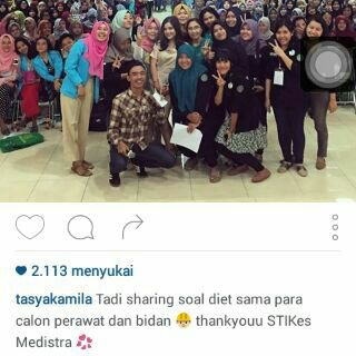 Thanks ka tasya kamila udh sempet dtang ke kampus kami😄😄