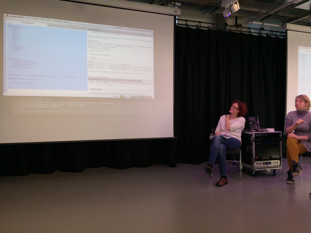 LizDobsonUoH's tweet photo. .@shelly_knotts just used supercollider to put us into groups. #rthack 😆 https://t.co/k8Il0KWRGR