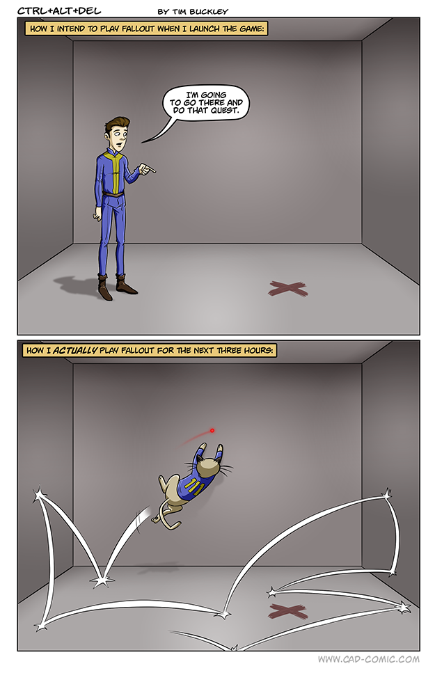 Fallout's tweet photo. What are your plans for exploring the Commonwealth this weekend?Tim at @cadcomic shares his https://t.co/LPjOD4ByMr https://t.co/aAcFx2eyIH