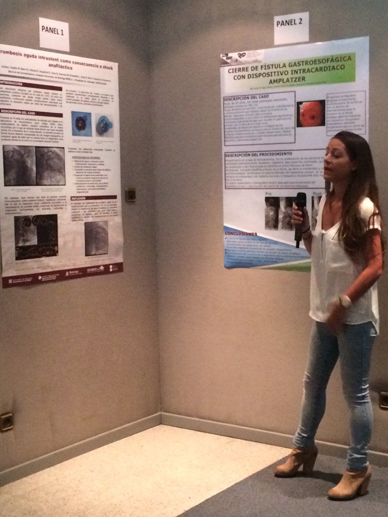 enferhemo's tweet image. #posterforum #CSC15 enfermeria:Rocio Castillo.Bellvitge.trombosis aguda intrastent consecuencia a shock anafláctico.