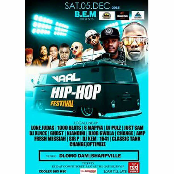 JustSamLive's tweet photo. Vaal HipHop Fest 03.12.15 maine! #VHHF #Vaal #Sharpeville #DlomoDam #2ndLineUp #OurVeryOwnโฆ https://t.co/9V9FNNKsdh https://t.co/Xl2UALnMQE
