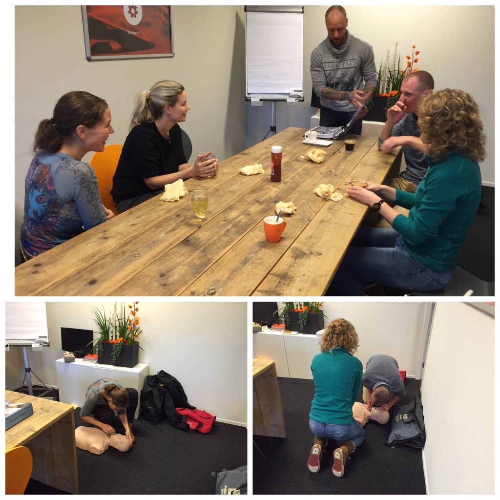 Opfriscursus #reanimatie #ehbo, super nuttig en weer leuk! Thanks <a href="/Duiker81/">Michel Quint</a> !