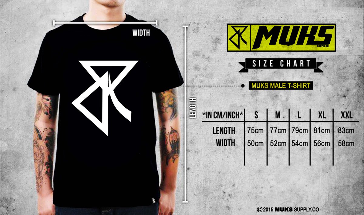 Biar kalian gak bingung
ukuran size MUKS.CO untuk pembelian online :D
SIZE CHART