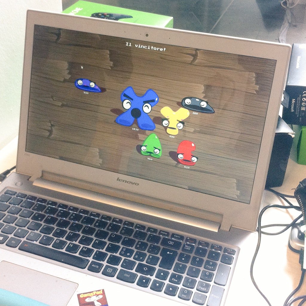 WeAreMuesli's tweet photo. the adorably wacky 2-to-88-player party game GangPad by @BigBangPixel &amp; @PirovanoMichele #indiedev #codemotion https://t.co/rQkugNvcx0