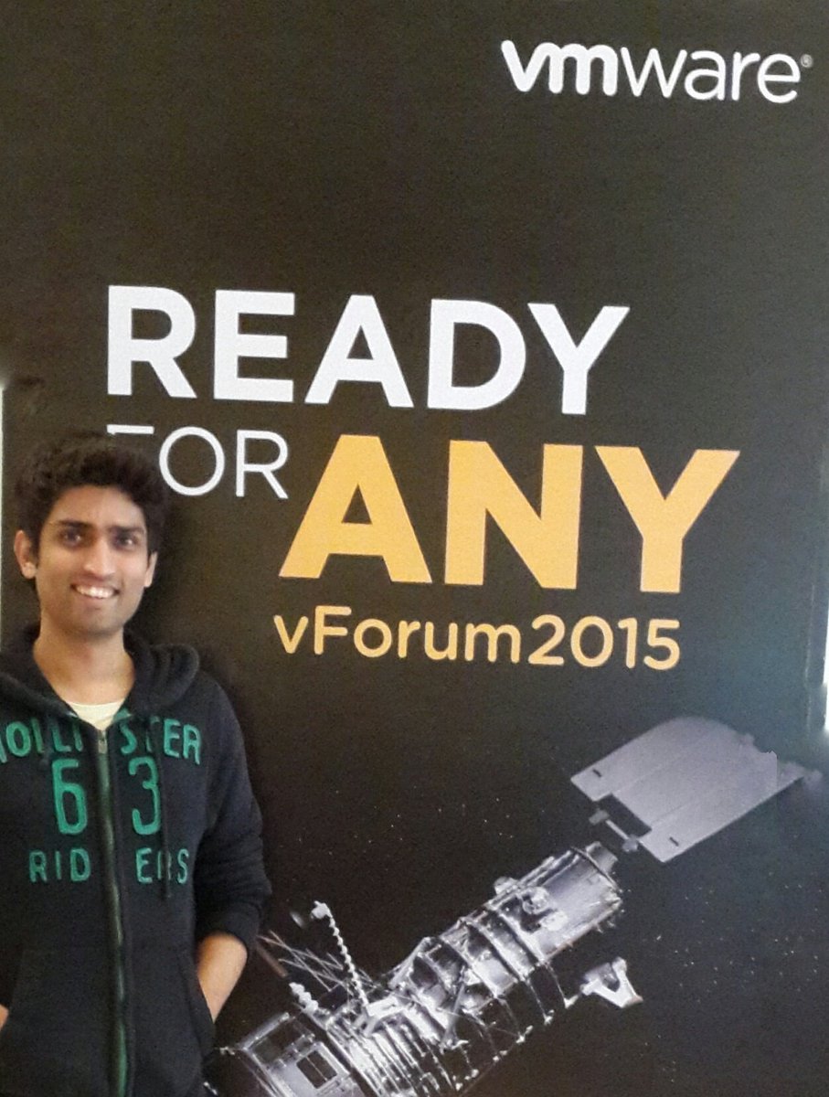 realvikramjain's tweet photo. Was at VMware forum 2015 at Bangalore at ITC Gardenia 20-Nov, Bangalore  #vforum2015 @VMware @ITCHotels #Bangalore https://t.co/BiRmls9CUj
