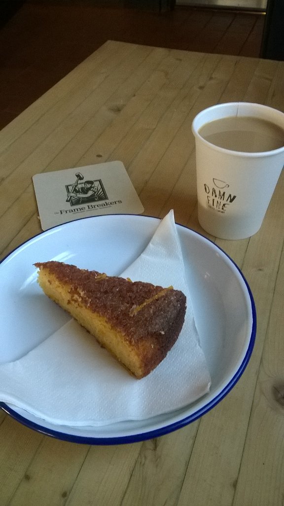 natalieheath20's tweet photo. Coffee and cake 😊 @FrameBreakers @DamnFineCoffeeC https://t.co/ePOa7UmEhP