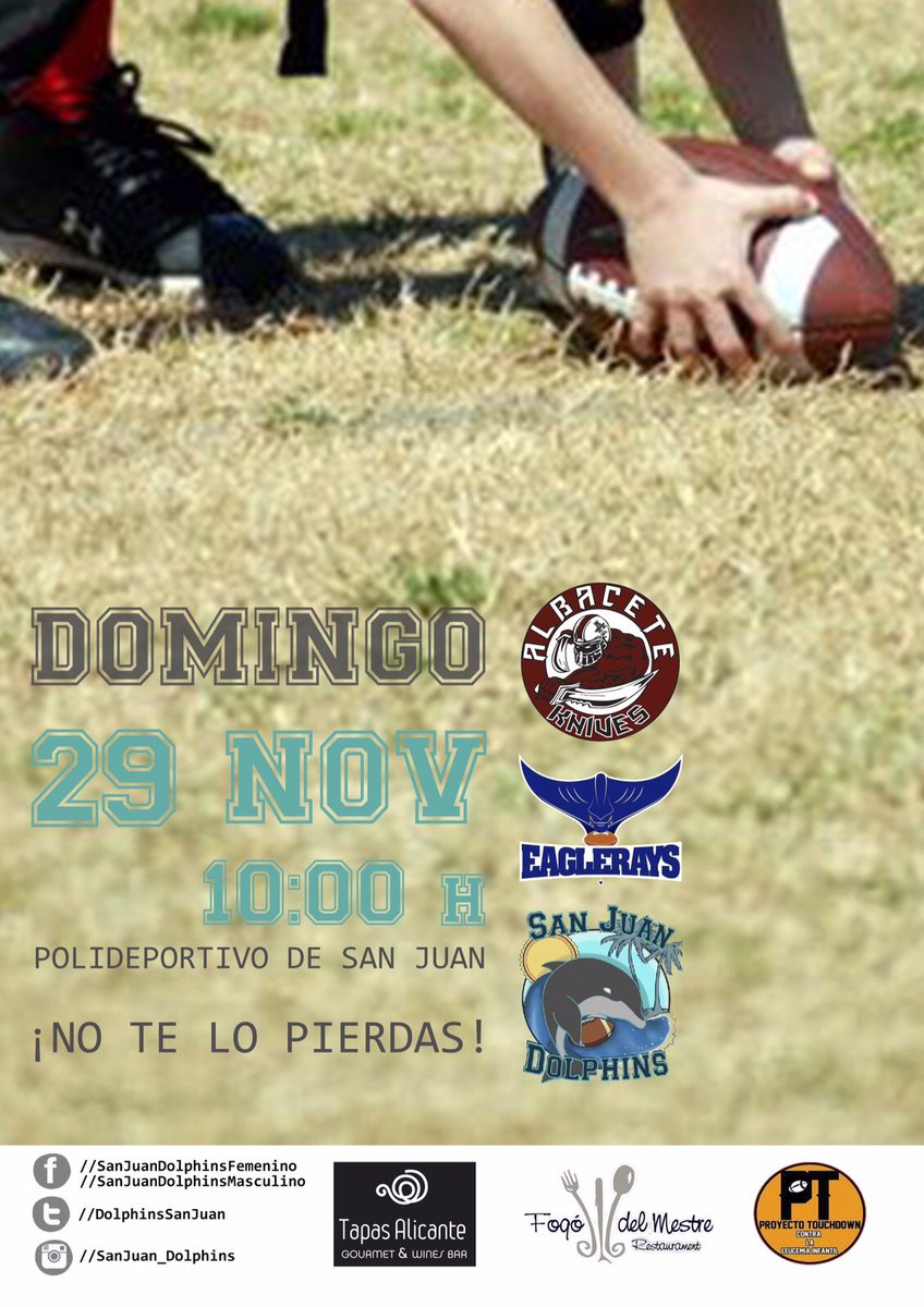 AlbaceteKnives's tweet photo. El próximo domingo estaremos con los amigos de @DolphinsSanJuan y @EagleRaysCS. #GoKnives https://t.co/OT6AdY1S9w