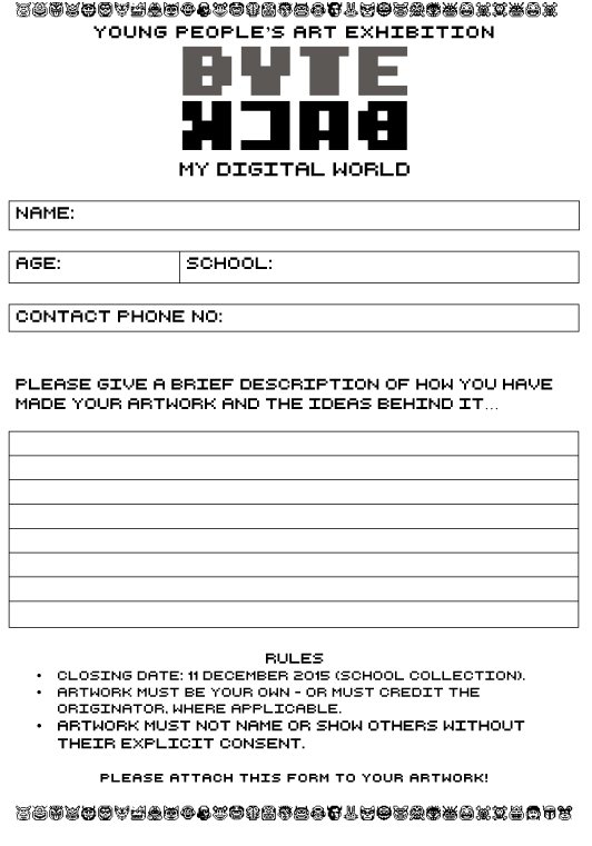 Calling All South Shropshire's Young Artists, Booking form on attached, details on a previous BC Town Hall Tweet