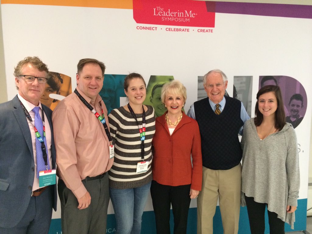 RandyRtaylor's tweet photo. @TheLeaderinMe we met John Covey and his lovely wife Jane with Gary, Holly, and Niko.  #standny #TLIM https://t.co/PcV0Cpj0xl