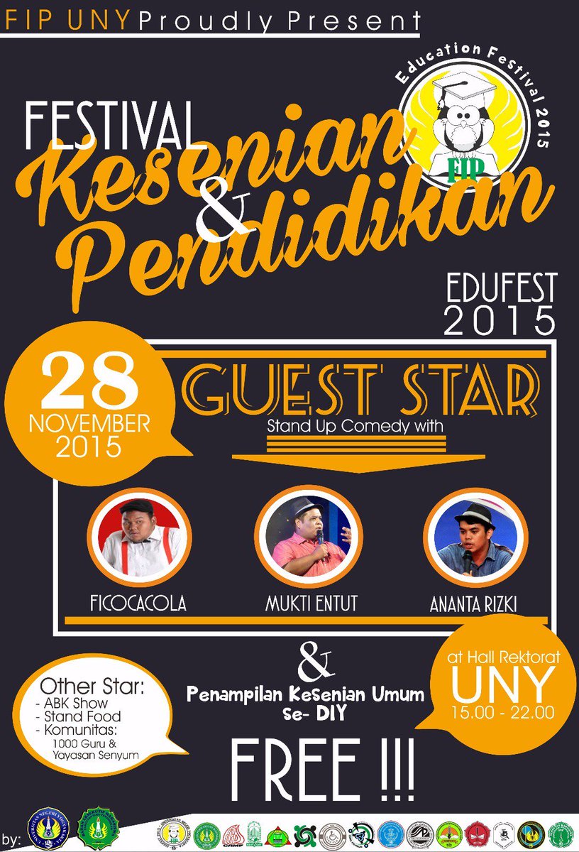 ceoenterwind's tweet photo. 🎊 FIP UNY Proudly  Present 🎊
Festival Kesenian dan Pendidikan more info
Twitter : @edufest2015 
083840599064 (Afi) https://t.co/oYkLuH9stW