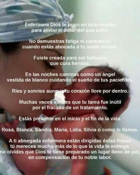 Muy feliz dia a todos los #enfermeros/as del mundo por su dedicacin y cariño!