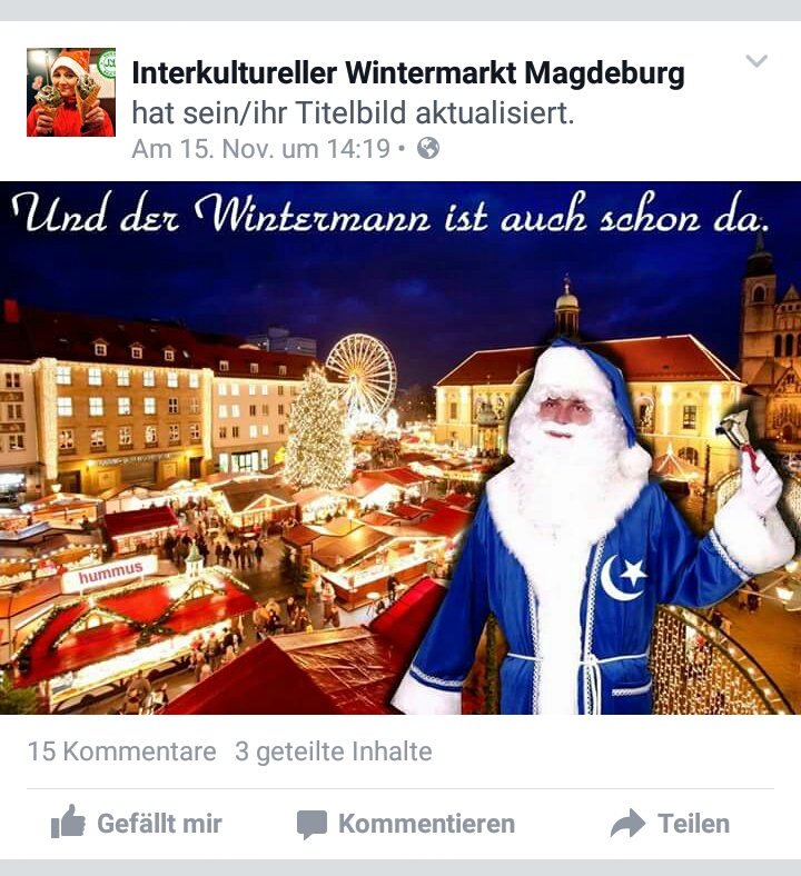 Norjenta's tweet photo. Ist zwar Satire, aber leider von der Wahrheit nicht mehr allzu weit entfernt..
#Wintermarkt #Wintermann https://t.co/9yGDrqZWGA