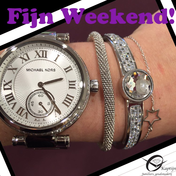 Fijn weekend iedereen! #kaptijn_juweliers #Armcandy #MichaelKors #Moments #MiMoneda #SuperStylish #Beautiful #Silver