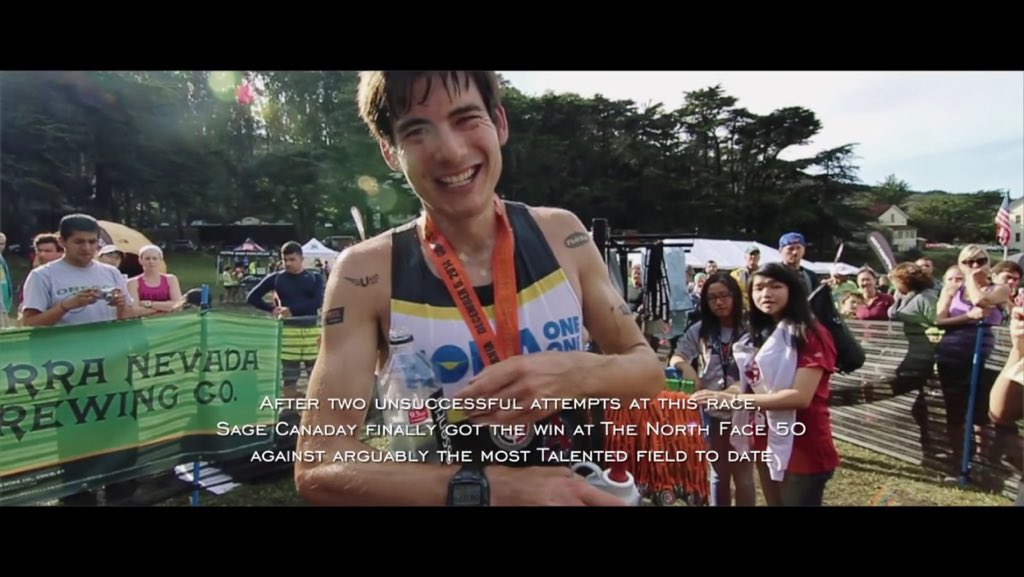 serchavez's tweet photo. @Kokis69 @garlicon just watched again @BillyYang film about North Face 50M winner @SageCanaday this pic's priceless https://t.co/N5fHD2xPeP