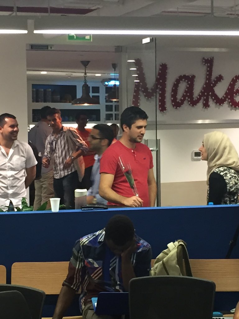 mtayyar2's tweet photo. Our mentors getting flowers for the great help they have done #swdxb2015 #GSB2015 #dubai #jeddah https://t.co/beiQbPhlqU