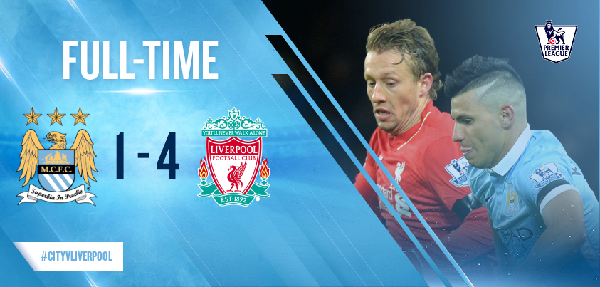 FT: City 1-4 Liverpool

Ouch. Bad day at the office for #mcfc. Full reaction and report to follow. #cityvliverpool