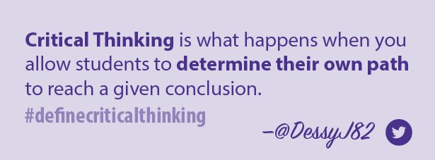 mentoringminds's tweet photo. Thanks for helping us #DefineCriticalThinking @DessyJ82! https://t.co/w4pBAeJ8md https://t.co/mI4c7FxuWH