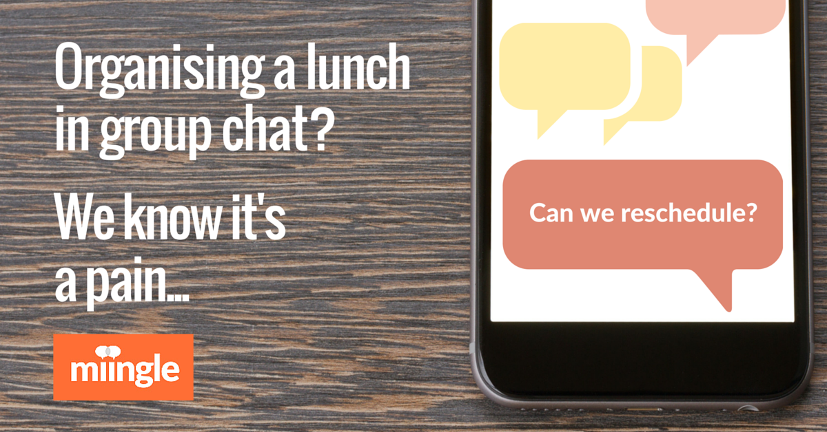 miingle_sg's tweet photo. Trying to organise a lunch over a group chat? (we hate it too)~ https://t.co/jNIi7koLej #techinasia #Singapore https://t.co/aVqxzwuRLf