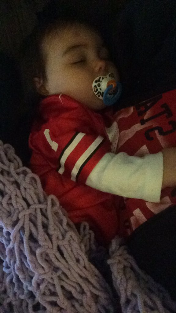 srhmyrs's tweet photo. bc even little Buckeyes need a nap before the game ❤️😴 #EverlyKay #GoBucks #BeatSparty https://t.co/vaLBJy9lf2