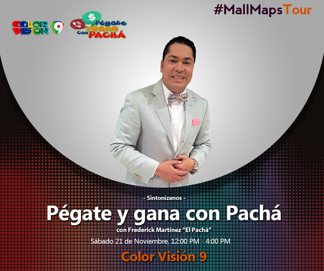 MallMapsRD's tweet photo. Nuestro equipo #MallMaps estará en @PegateConPacha por el canal 9 Color Visión ¡No te lo pierdas! #MallMapsTour https://t.co/gYCzj90ocK