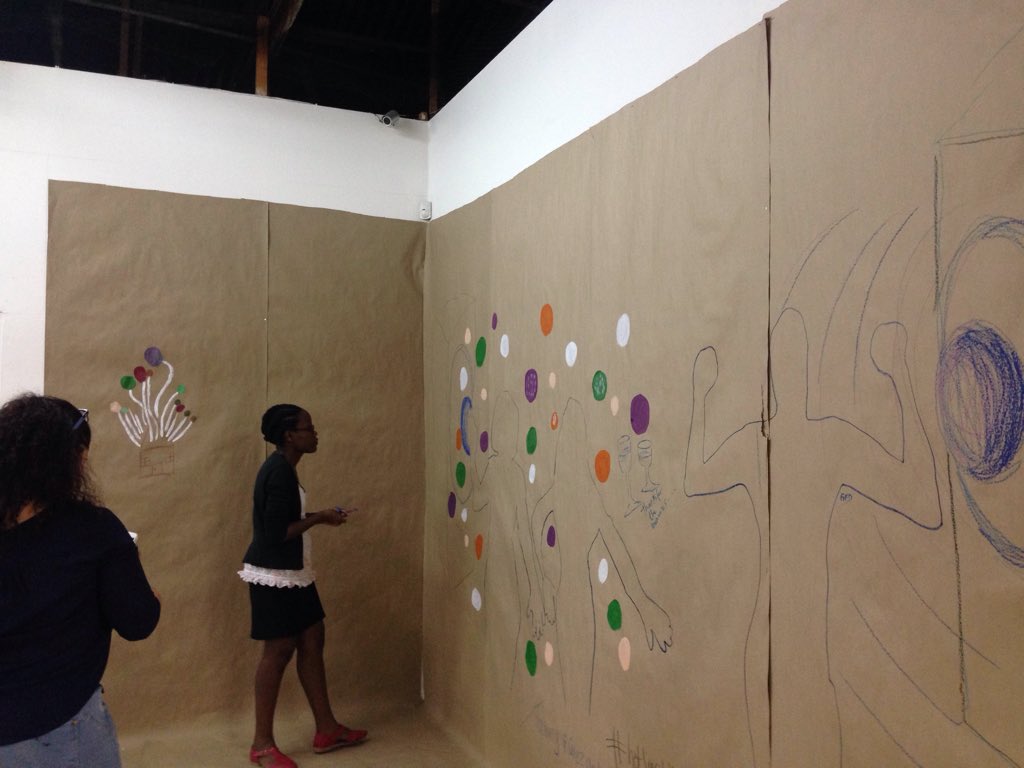 BagFactoryArt's tweet photo. Work in progress! Come create! NO RULES APPLY happening now till 8:30! #norulesapply #listentoyourart https://t.co/DtxkphDl4f