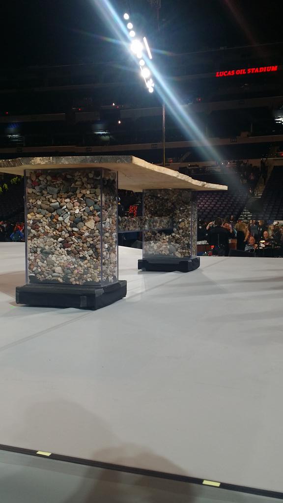 stpiusxchili's tweet photo. The altar at NCYC made from all the stones frome across the country #stpius #ncyc https://t.co/D2zVMS8gub