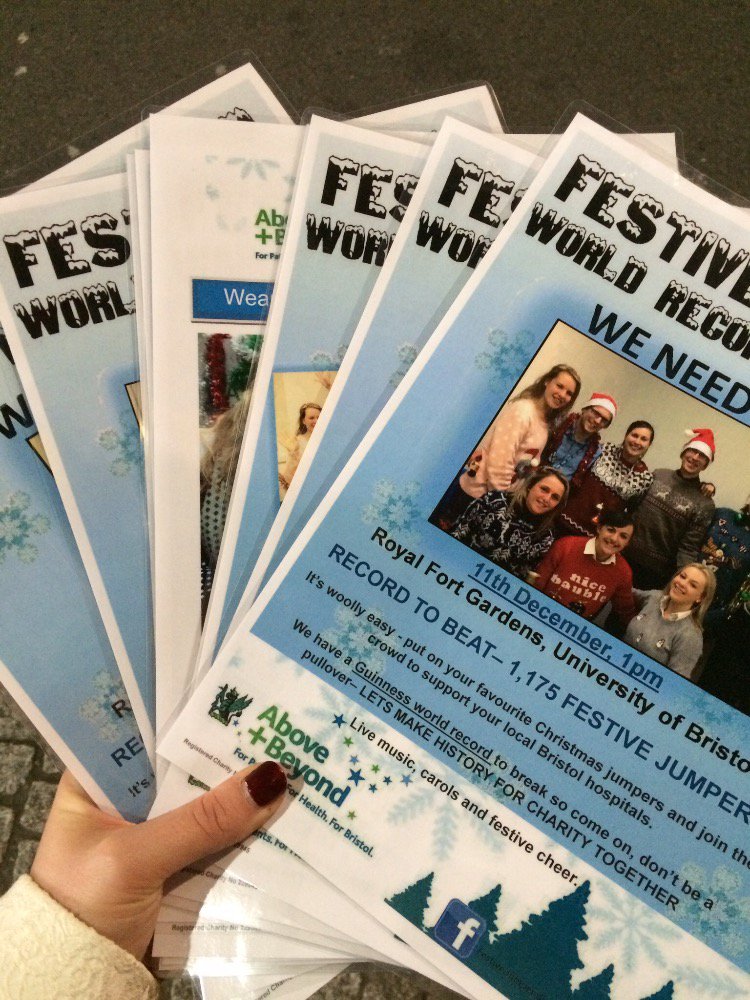 Look out for our posters being distributed around the precinct! #aboveandbeyond <a href="/Bristol_SU/">Bristol SU</a> @Galenicals_Bris <a href="/GWR/">Guinness World Records</a>