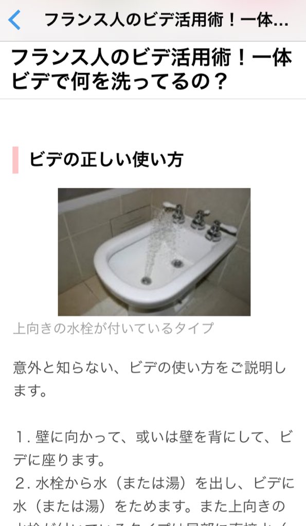 ヤヤ え コレってビデなんだ 使いにくい洗面台か モップ洗い専用くらいにしか思ってなかった あるのはフランスだけ T Co Vne4iv15q9 ヤヤ え コレってビデなんだ 使いにくい洗面台か モップ洗い専用くらいにしか思ってなかった あるのはフランスだけ T Co Vne4iv15q9