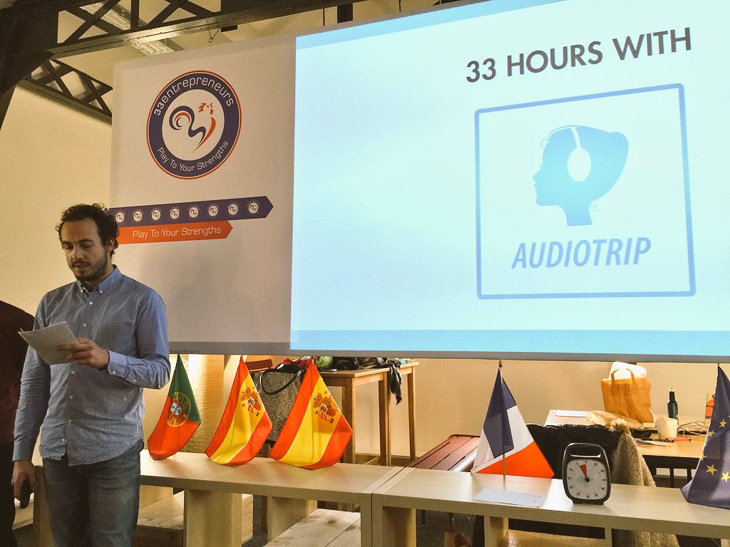 vincentpetre's tweet photo. #HackCelerathon team @AudioTripApp with @supdepub top skills. https://t.co/HJLAqX6dy2