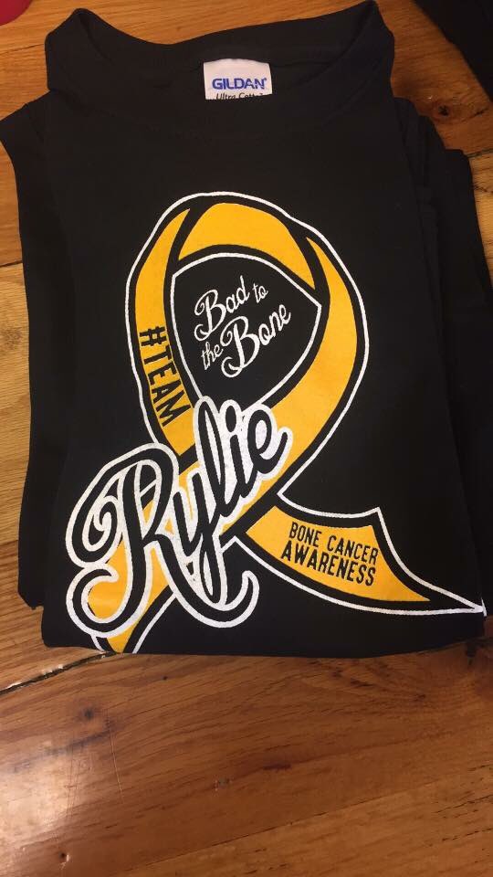 Shirts for #teamRylie are for sale at basic skills today. $10 and all proceeds go towards Rylie's medical expenses.