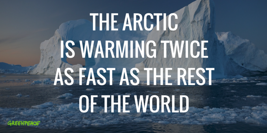 greenpeaceusa's tweet photo. What happens in the Arctic doesn't stay in the Arctic. Take action! https://t.co/9KOWAXGV3C https://t.co/X7UZbNmo1Q