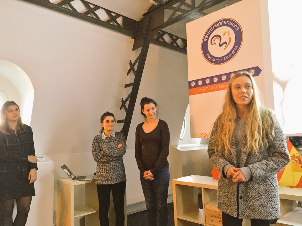 vincentpetre's tweet photo. #HackCelerathon on stage team @eVineyard_app with @supdepub students live from @33entrepreneurs https://t.co/2xH4DvDwEx