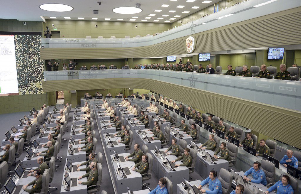 washingtonpost's tweet photo. Vladimir Putin’s massive, triple-decker war room revealed https://t.co/Chrkq0s2dk https://t.co/CnZDBllOc8