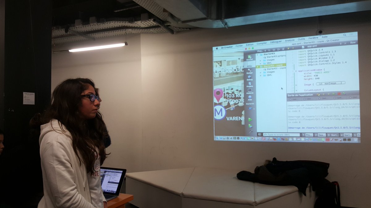 verolaville's tweet image. @CoderDojoParis Girls are done & present their improved application on today @42born2code