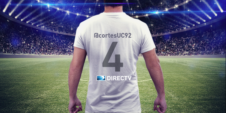 DSports's tweet photo. @cortesUC92 ¡Participa en #FutbolEnDIRECTVMadrid para conseguir las 4 camisetas! #FutbolEnDIRECTVClasico https://t.co/Sh5wcXmPzT