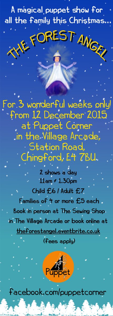 Our little sister company #Puppetcorner is doing it's first show #theforestangel for kids  facebook.com/events/9382684…