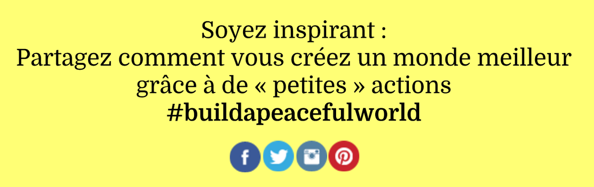 a_peacefulworld's tweet photo. Soyez inspirant : Partagez comment vous crรฉez un monde meilleur grรขce ร de "petites" actions #buildapeacefulworld https://t.co/a7lEtrETvp