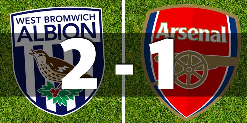TeleFootball's tweet photo. FULL TIME West Brom 2-1 Arsenal – Arteta scores own goal and Cazorla misses penalty https://t.co/sQbhHdEyxW https://t.co/q5HqZ9jQEH