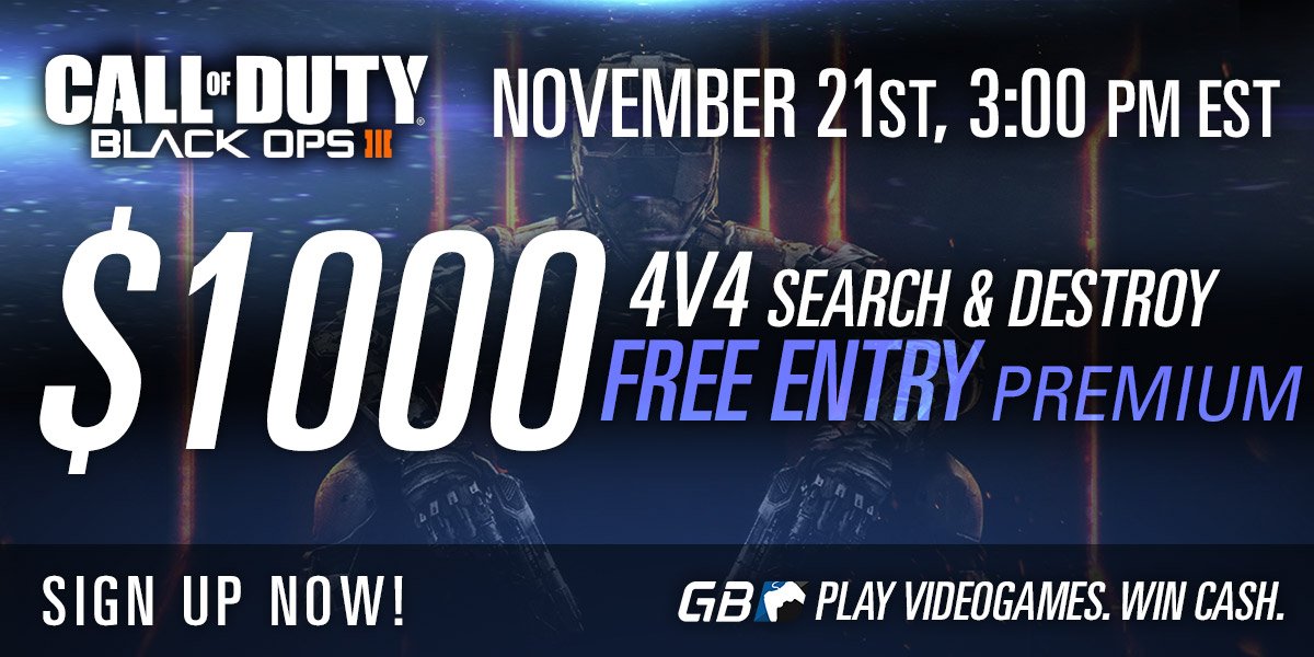 MLG's tweet image. Today's @GameBattles PS4 Tournament has $1,000 in Prizes &amp;amp; FREE Entry at 3 PM EST - mlg.to/1QN3nFn