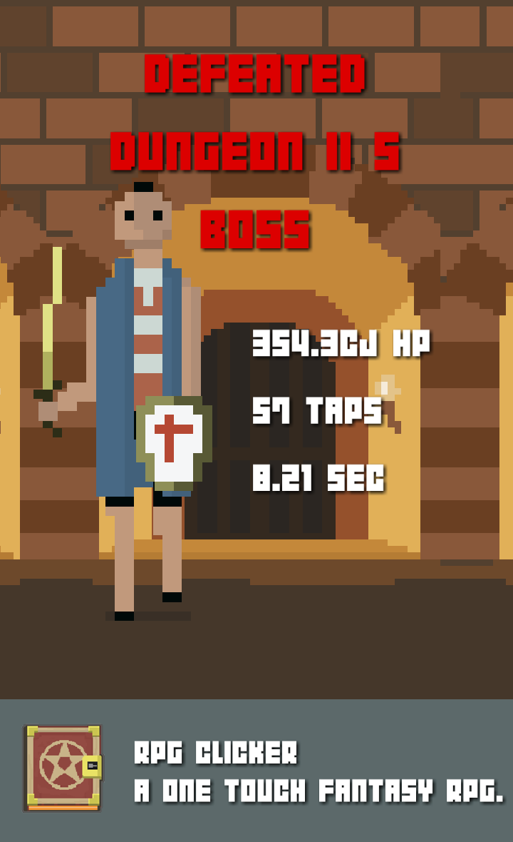 SattMungkorn's tweet image. Defeated Dungeon II 5 Boss in a battle to the death in RPG Clicker: x.co/RPGClicker Now on iOS! #rpg #clicke